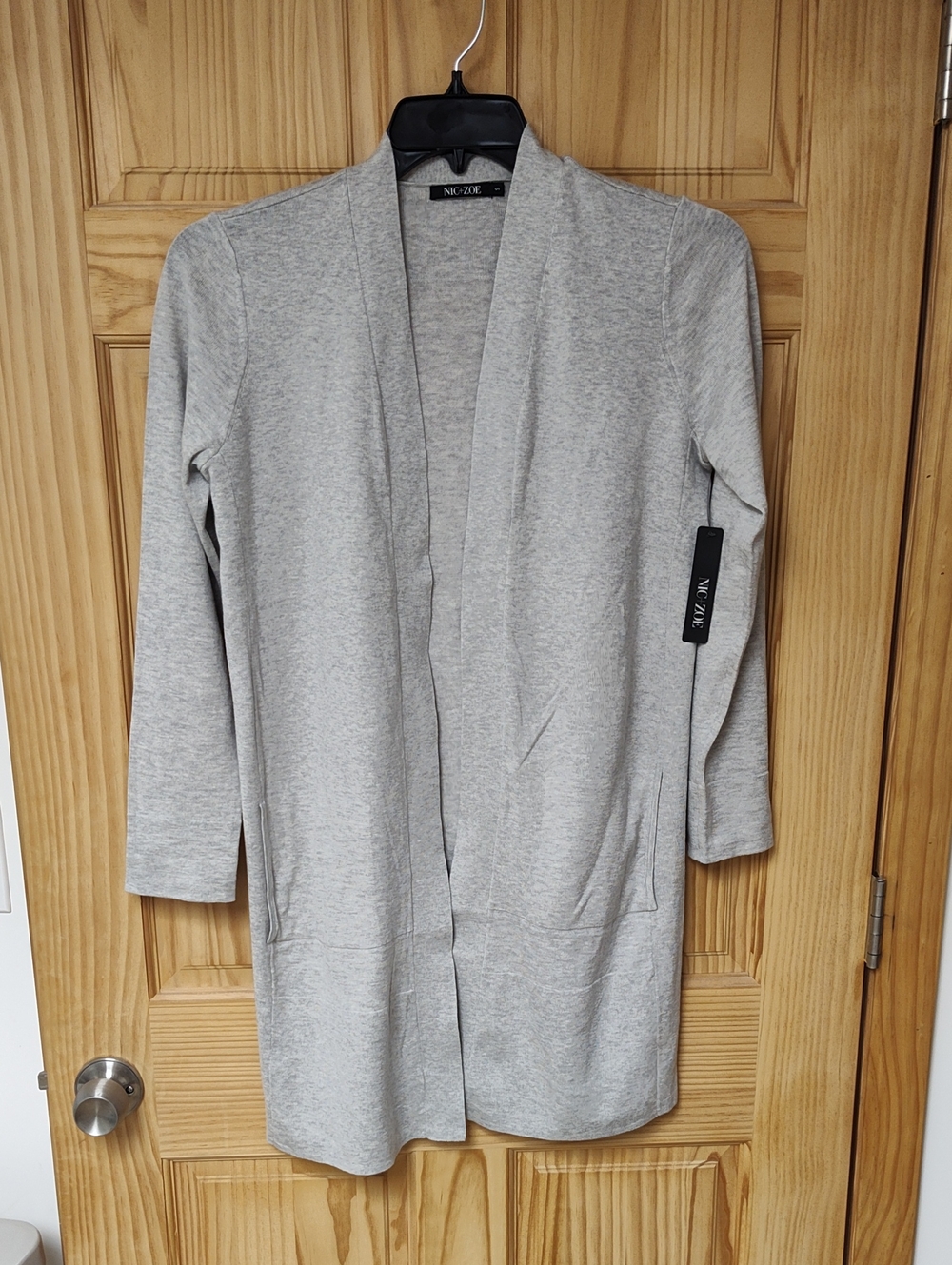 NIC+ZOE Heather Gray Open Cardigan